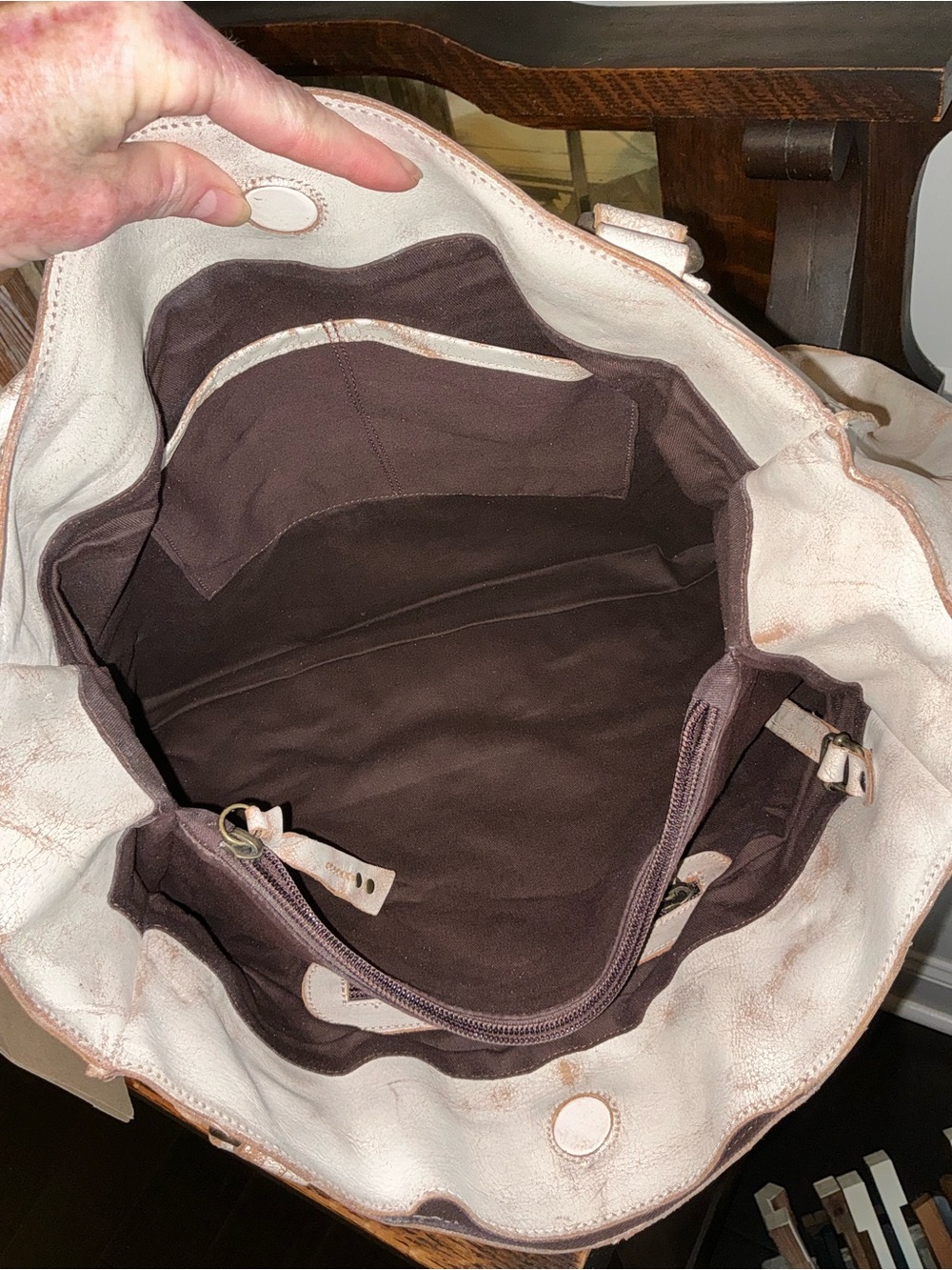 NWT Bed Stu Leather Rockaway Shoulder Crossbody Bag Tote Nectar Lux MSPR $345 - Picture 14 of 16